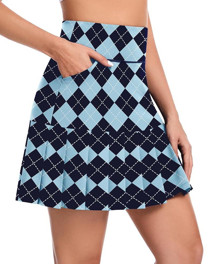 Soneven Tennis Skirts for Women High Waisted 2-in-1 A Line Pleated Athletic Golf Skorts Skirt wit... | Amazon (US)