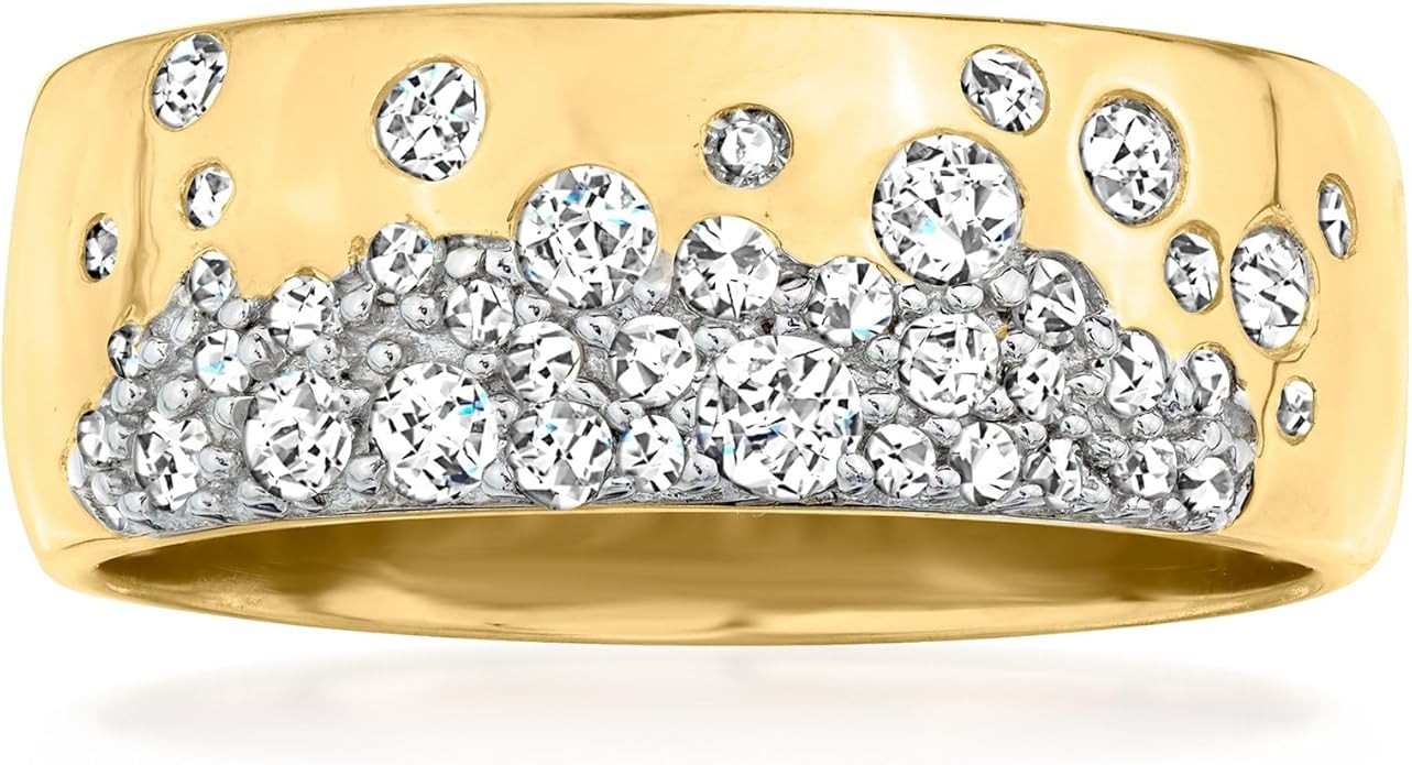 Ross-Simons 0.50 ct. t.w. Scattered-Diamond Ring in 18kt Gold Over Sterling | Amazon (US)