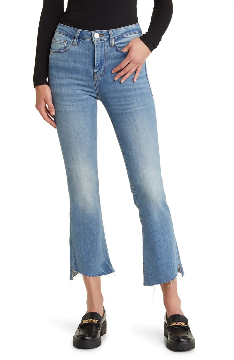 FRAME Le Crop Mini Boot Raw Step Hem Jeans | Nordstrom | Nordstrom