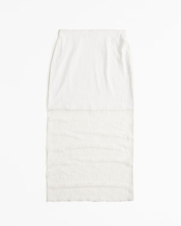 Lace Midi Skirt | Abercrombie & Fitch (US)