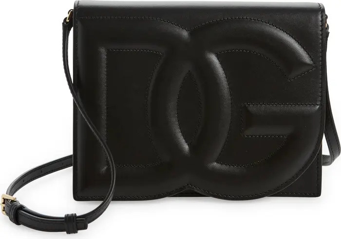 Dolce&Gabbana DG Logo Flap Leather Crossbody Bag | Nordstrom | Nordstrom