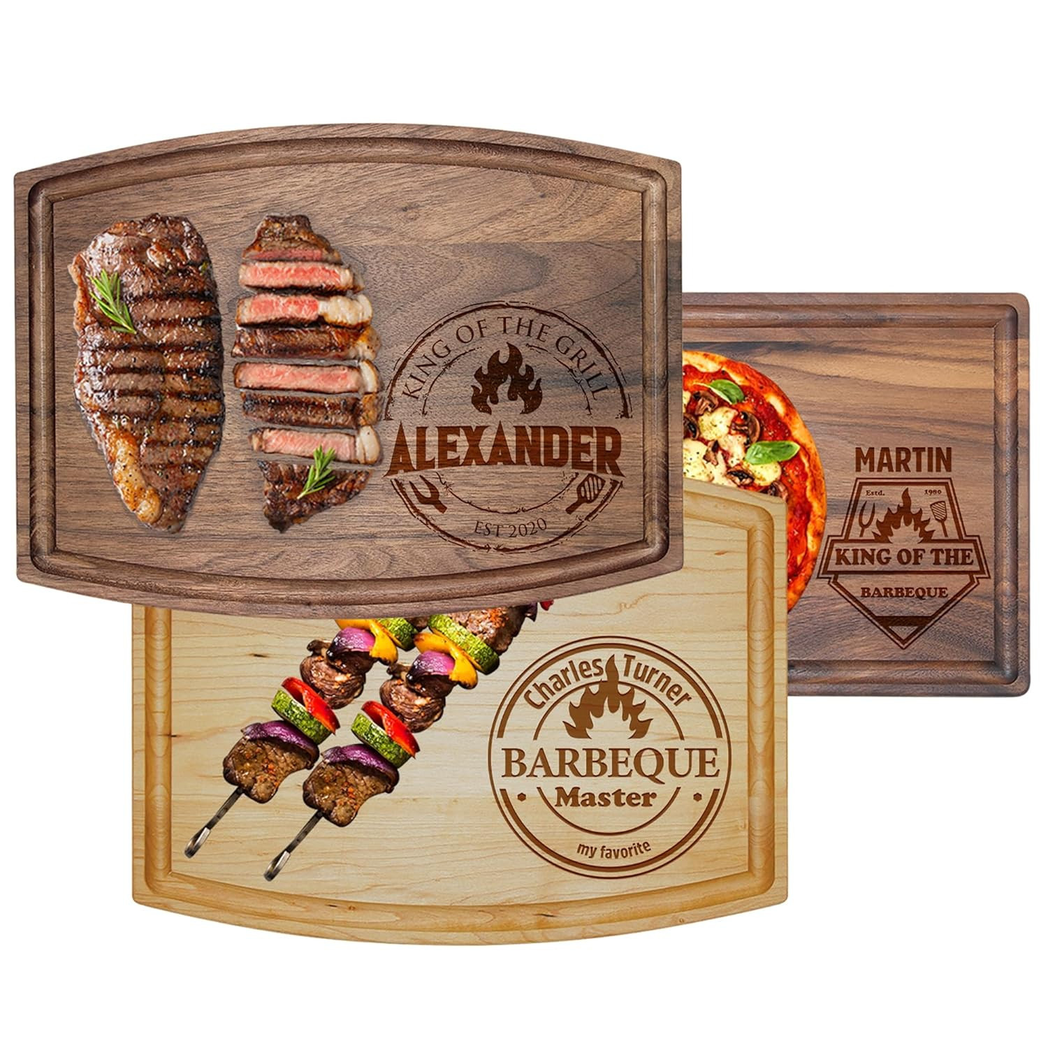 Barika Custom Engraved Wood Cutting Board for Men - Unique Gift Idea for Dad, Grandpa, Husband, S... | Amazon (US)