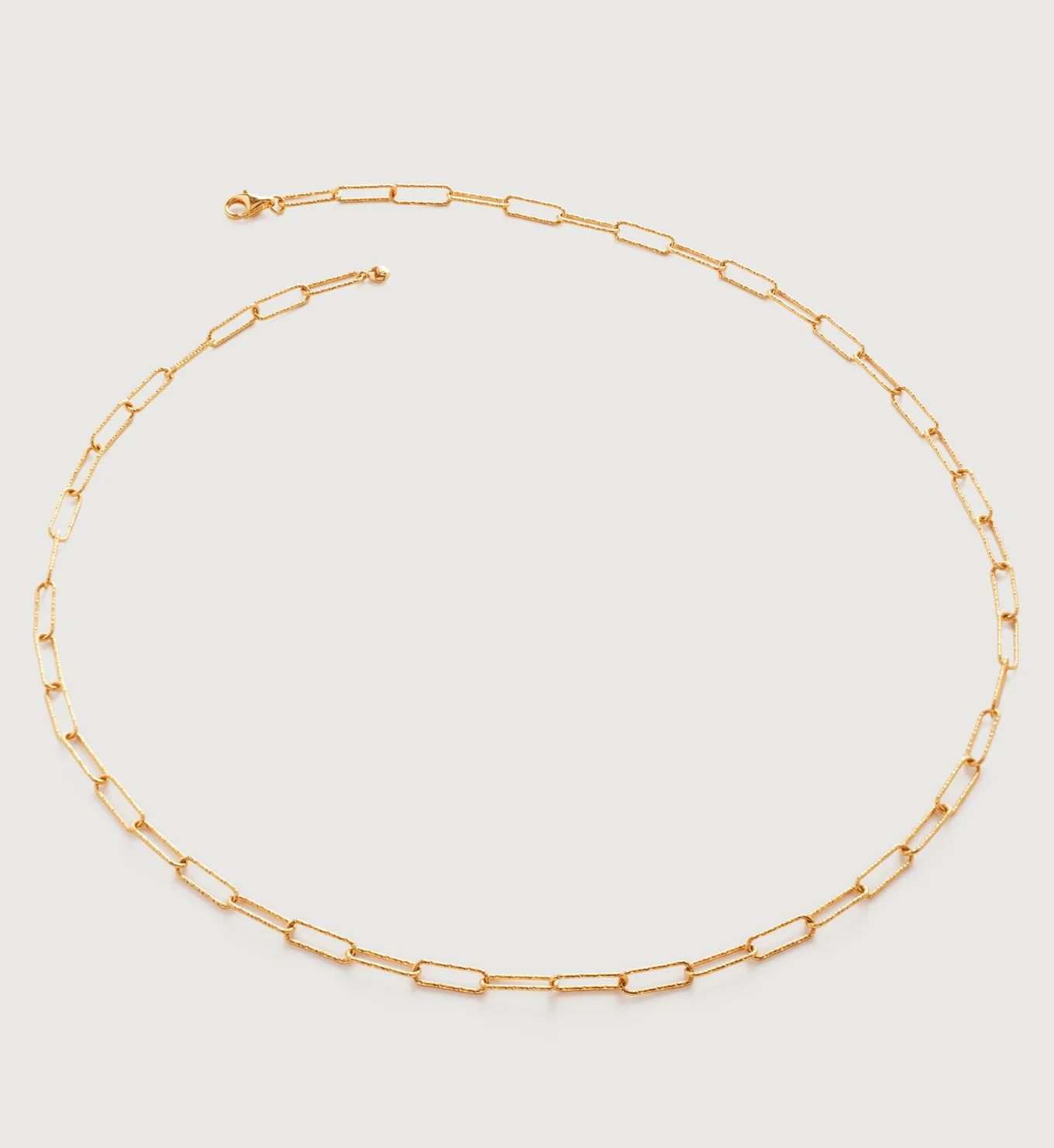 Alta Textured Chain Necklace Adjustable 46cm/18" | Monica Vinader (Global)