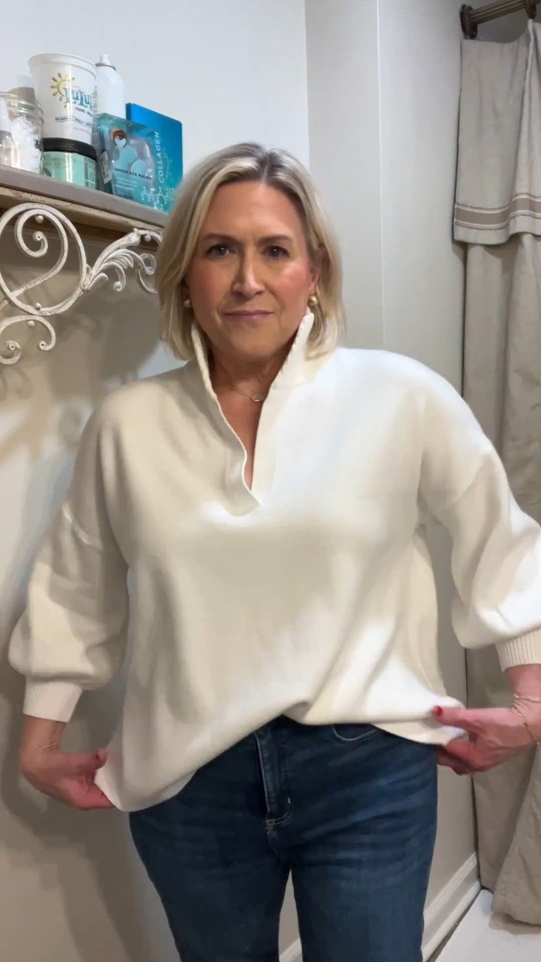 A timeless neutral sweater that’s easy, comfortable, and flattering. I love the relaxed fit and elevated collar—it’s perfect with denim for everyday wear and layers beautifully all season long.

Everyday Style ClassicStyle
Neutral StyleTimeless Style Casual Chic Elevated Basics Simple Outfits Denim Style

#LTKSaleAlert #LTKPetite #LTKOver40