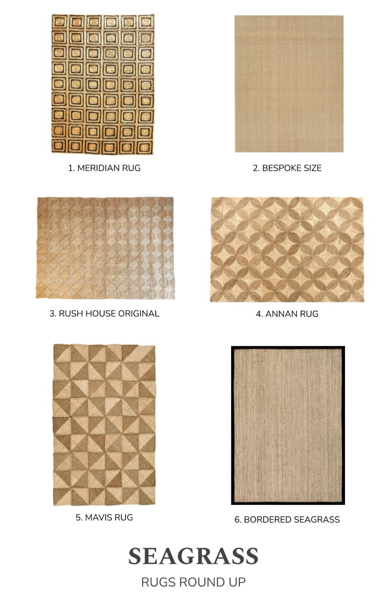 Our next round up of natural fiber woven rugs is seagrass. A sturdy stain and moisture resistant material that makes it great for dining rooms, high traffic areas and even bathrooms. #interiordesign #rugs #seagrass #home

#LTKhome