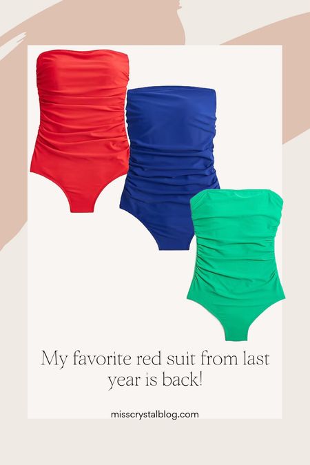 My favorite red one piece swimsuit from last year is back in many colors. 

#LTKswim #LTKover40 #LTKfindsunder100