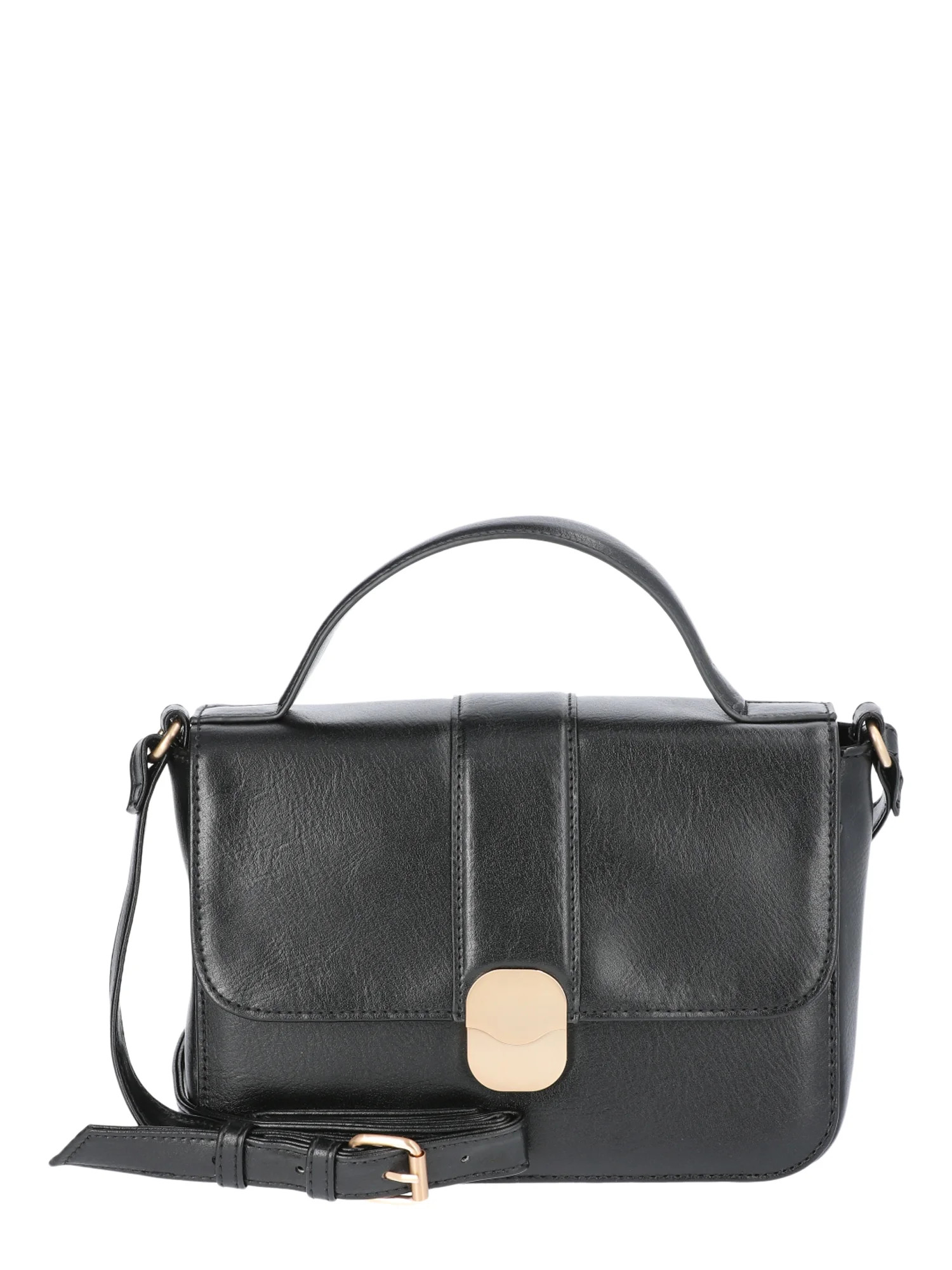 Time and Tru Women's Vida Crossbody Bag, Black | Walmart (US)