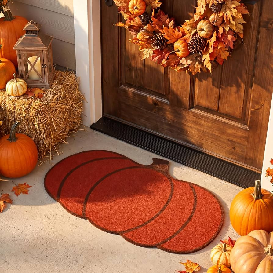 Lyrow Pumpkin Door Mat, 30 X 18 Inch Fall Doormat for Thanksgiving | Amazon (US)