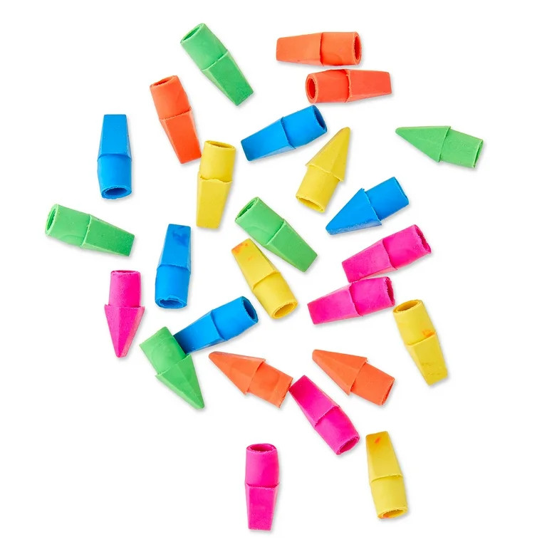Pen+Gear Pencil Topper Erasers, Neon, 25 Count | Walmart (US)
