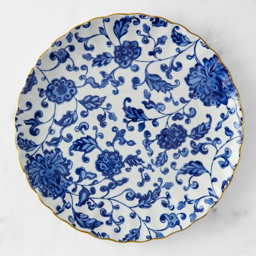 Marlo Thomas x Williams Sonoma Blue Floral Dinner Plates, Set of 4 | Williams-Sonoma