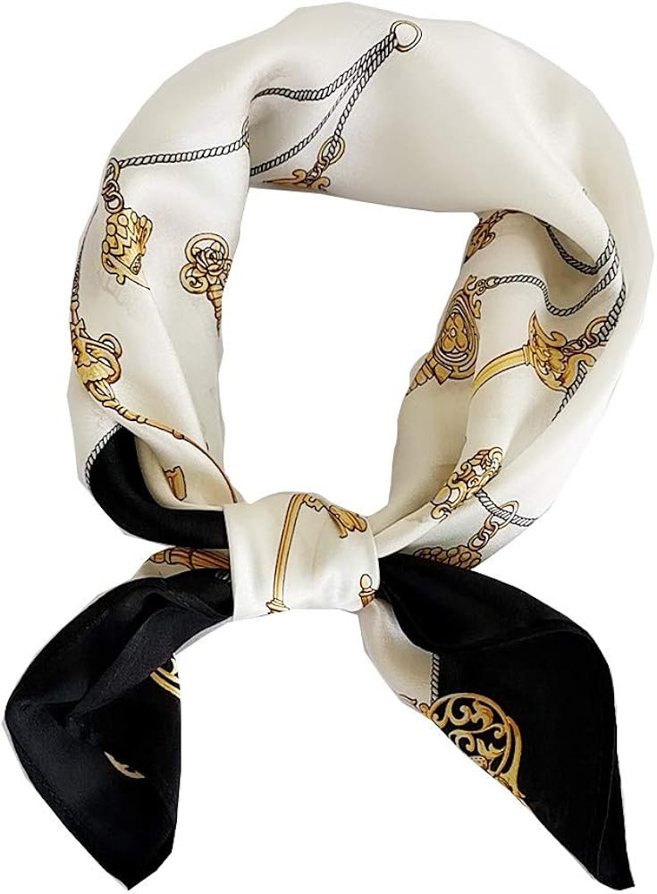 FONYVE 100% Mulberry Silk Scarfs for Women-Lightweight Square Satin Head Scarf-Small Silk Hair Sc... | Amazon (US)