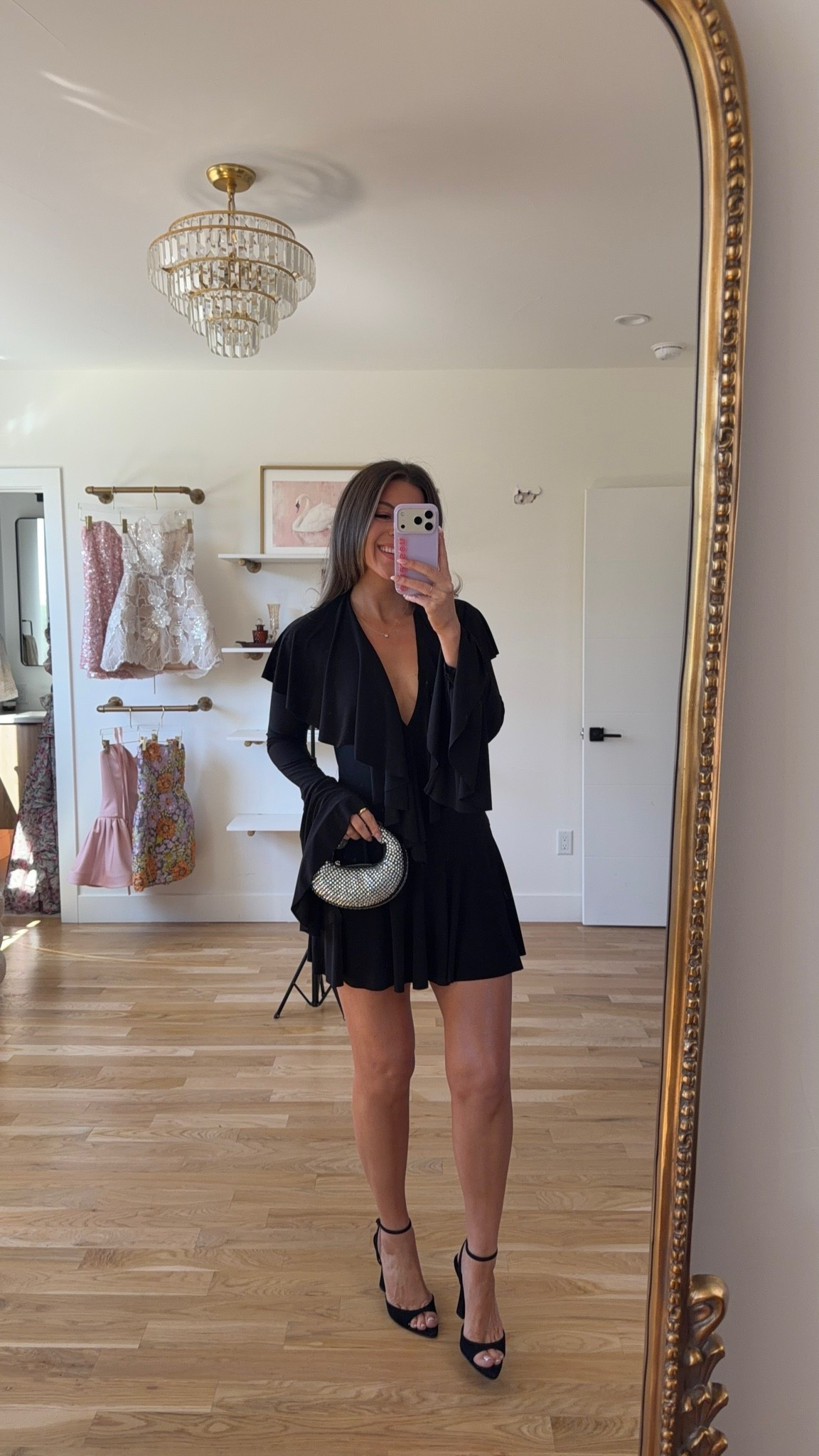 black long-sleeve mini dress with a deep V neckline and cascading ruffle detail amazon summer to fall formal event and wedding guest dress 💐

I’m 5’4” and wearing my usual small/2 

electric picks: emerson20

amazon fashion, amazon dresses, amazon finds, amazon outfit ideas, amazon summer outfits, affordable fashion finds, summer wedding guest dresses, wedding guest dresses, cocktail dresses, semi-formal dresses, black tie wedding guest dresses, destination wedding guest dresses, garden party dresses, wedding guest outfit ideas

#LTKWedding #LTKgrwm #LTKootd