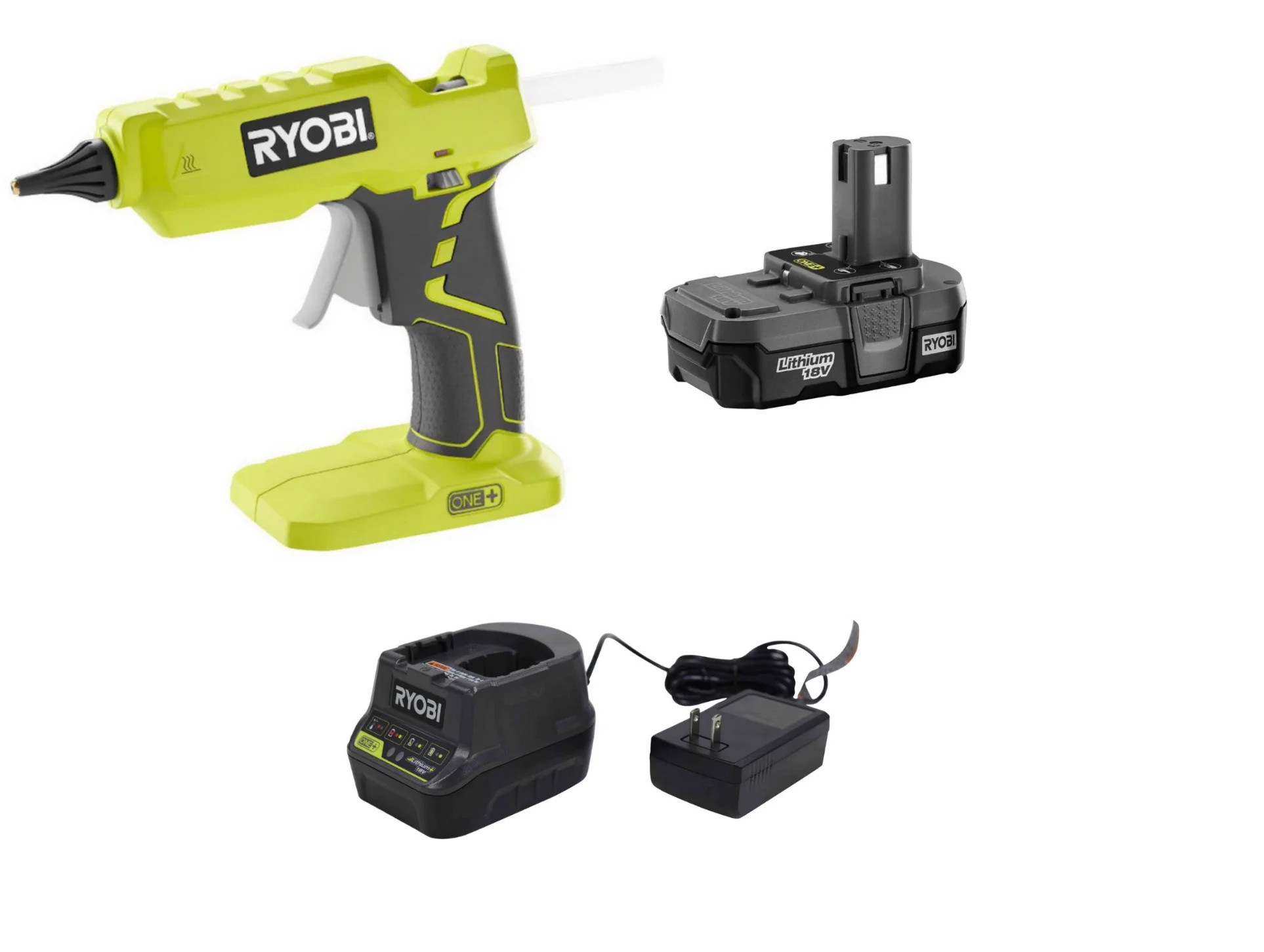 Ryobi 18V ONE+ Cordless Glue Gun Kit (Includes: P305 Glue Gun, P102 Lithium-ion Battery Pack, P11... | Walmart (US)