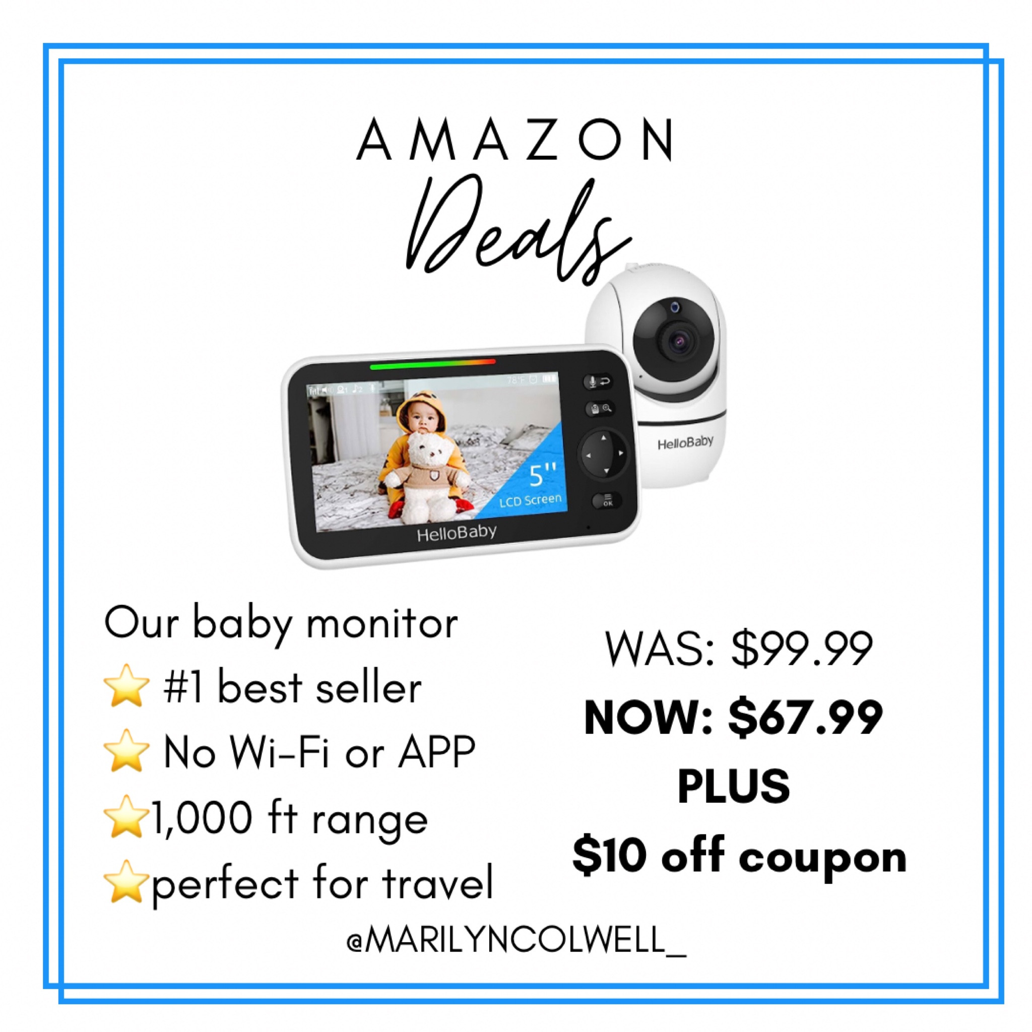 Hello baby, baby monitor, no WiFi baby monitor, baby shower, baby registry, new mom, Amazon deal, Amazon prime deal

#LTKxPrime #LTKbaby #LTKsalealert