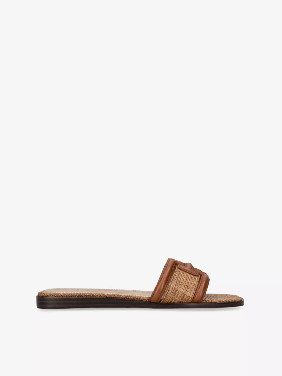Irina Branded-Strap Leather and Woven Sandals | Selfridges