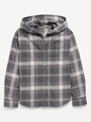 Long-Sleeve Plaid Flannel Hooded Shirt for Boys | Old Navy (US)