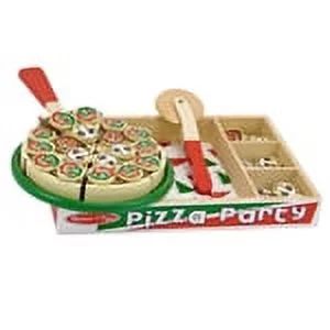 Melissa & Doug Wooden Pizza Party Play Food Set With 36 Toppings - Walmart.com | Walmart (US)