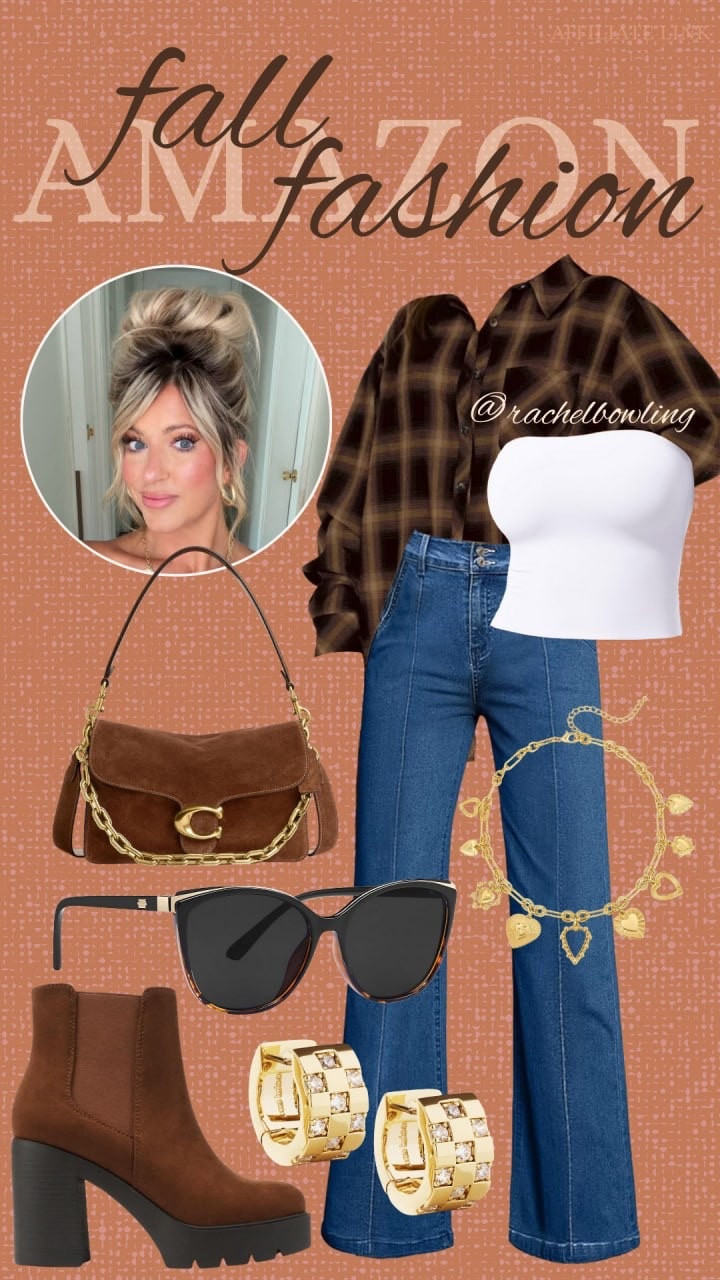 Fall fashion finds you need from Amazon! ✨🍂

This whole look is giving cozy-chic vibes! Perfect for coffee runs, date nights, or just strutting through Target like it’s your runway!

🧥 Oversized flannel
👖 High-waist denim
👢 Suede platform boots
👜 Classic brown shoulder bag
💎 Gold statement accessories
🕶️ Cat-eye sunnies



#LTKFallSale #LTKSeasonal #LTKMidsize