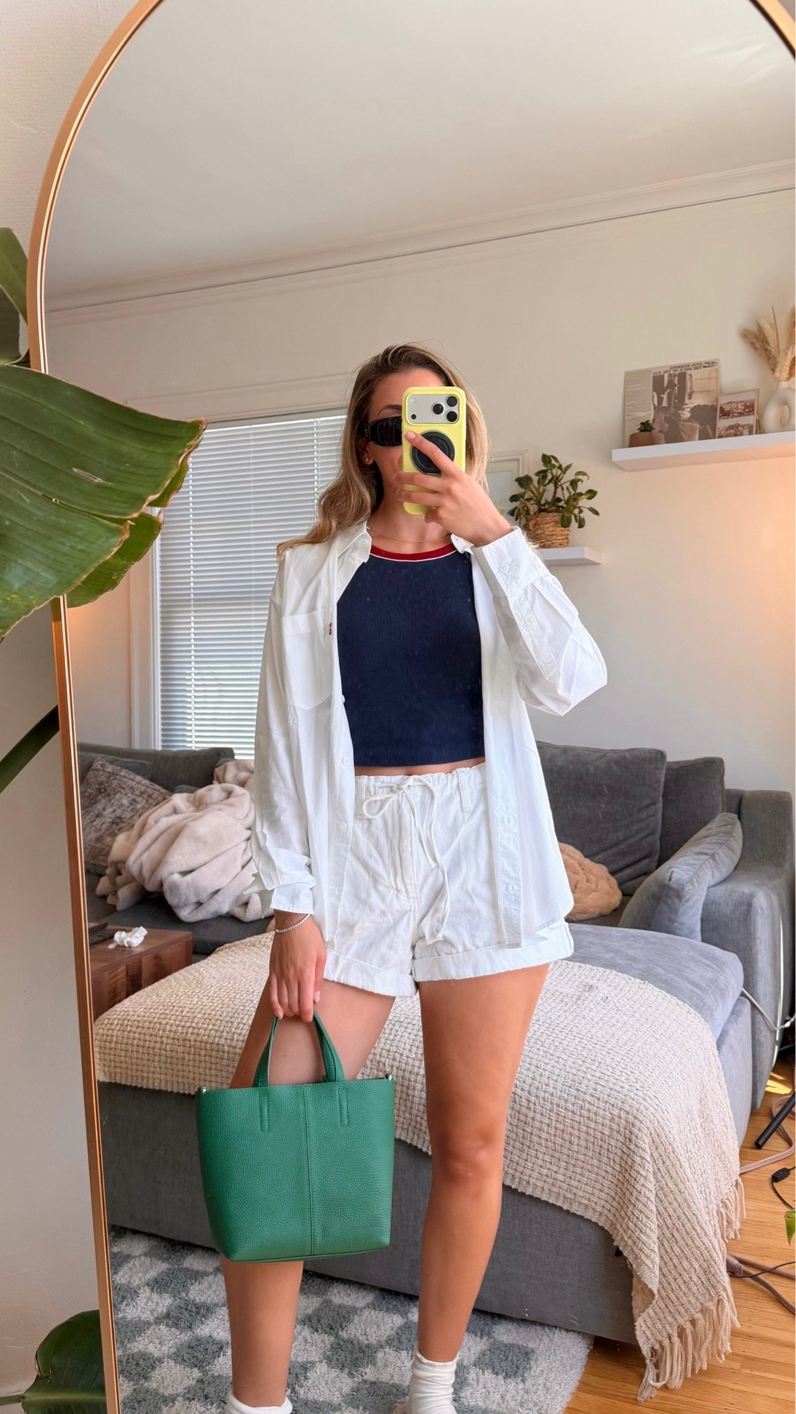 Saturday fit! Shorts are on sale for $24 and phone case is on sale!! @Target @UNIQLO @levi

#LTKgrwm #LTKootd #LTKSaleAlert