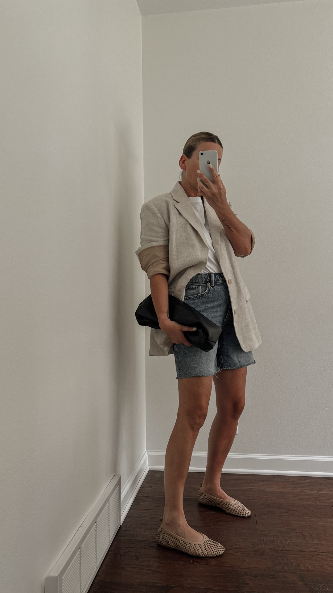 Easy summer style. linen blazer, white tee and denim shorts  

#LTKOver40 #LTKWorkwear #LTKStyleTip