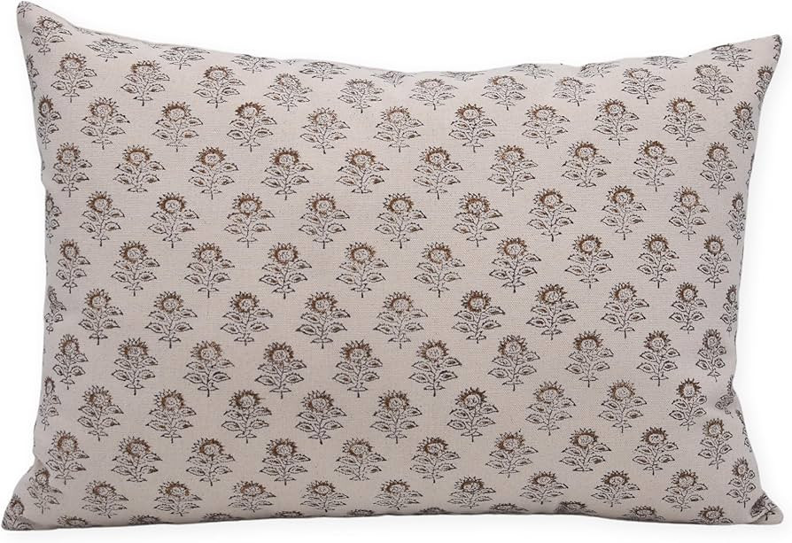 Block Print Duck Canvas 14x20 Throw Pillow Covers, Decorative Handmade Pillow Covers for Sofa and... | Amazon (US)