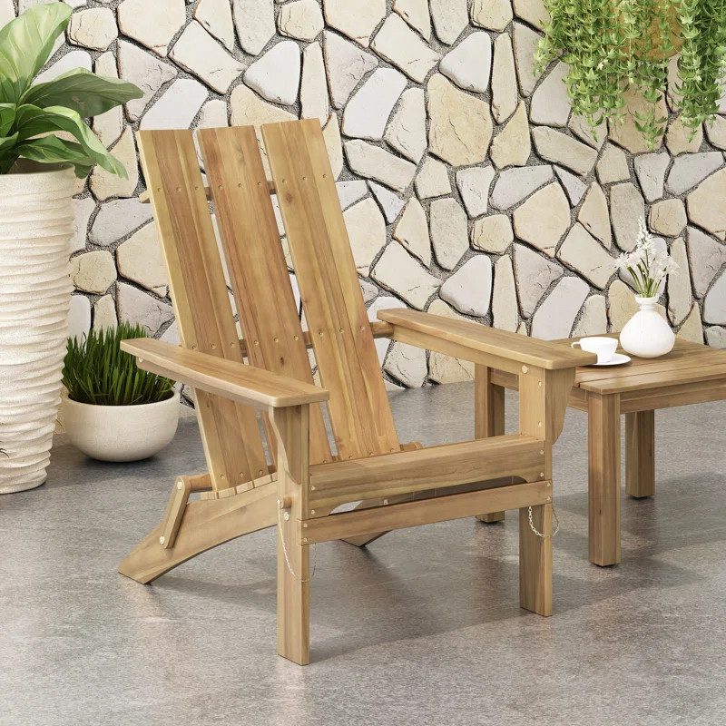 Damione Solid Wood Folding Adirondack Chair | Wayfair North America