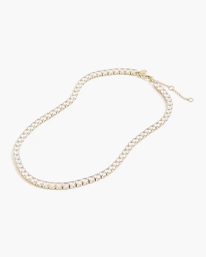 Crystal tennis necklace | J.Crew Factory