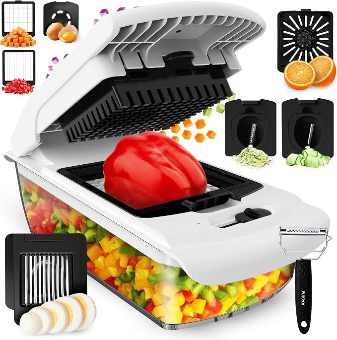 Fullstar The Original Pro Chopper - Vegetable Chopper and Spiralizer, Food Chopper with Container... | Amazon (US)