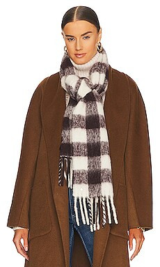 Rag & Bone Shire Buffalo Scarf in Burgundy from Revolve.com | Revolve Clothing (Global)