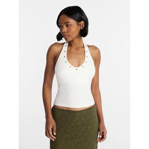 No Boundaries Grommet Halter Top, Women's XXS-XXL | Walmart (US)