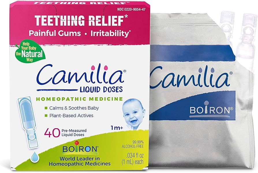Boiron Camilia Teething Drops for Daytime and Nighttime Relief of Painful or Swollen Gums and Irr... | Amazon (US)
