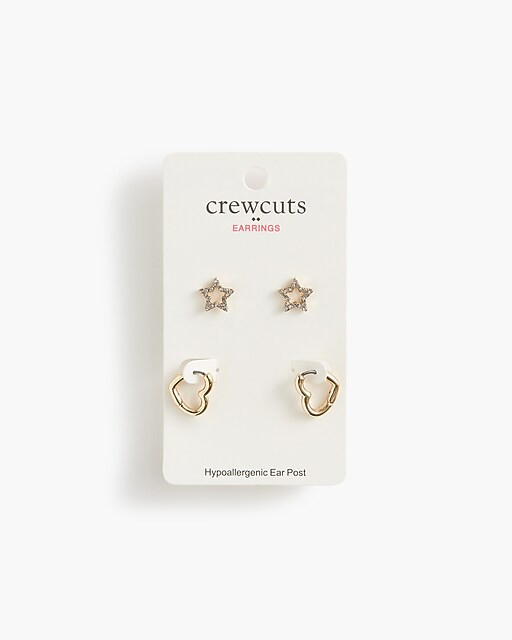 Girls' heart earrings set-of-three | J.Crew Factory
