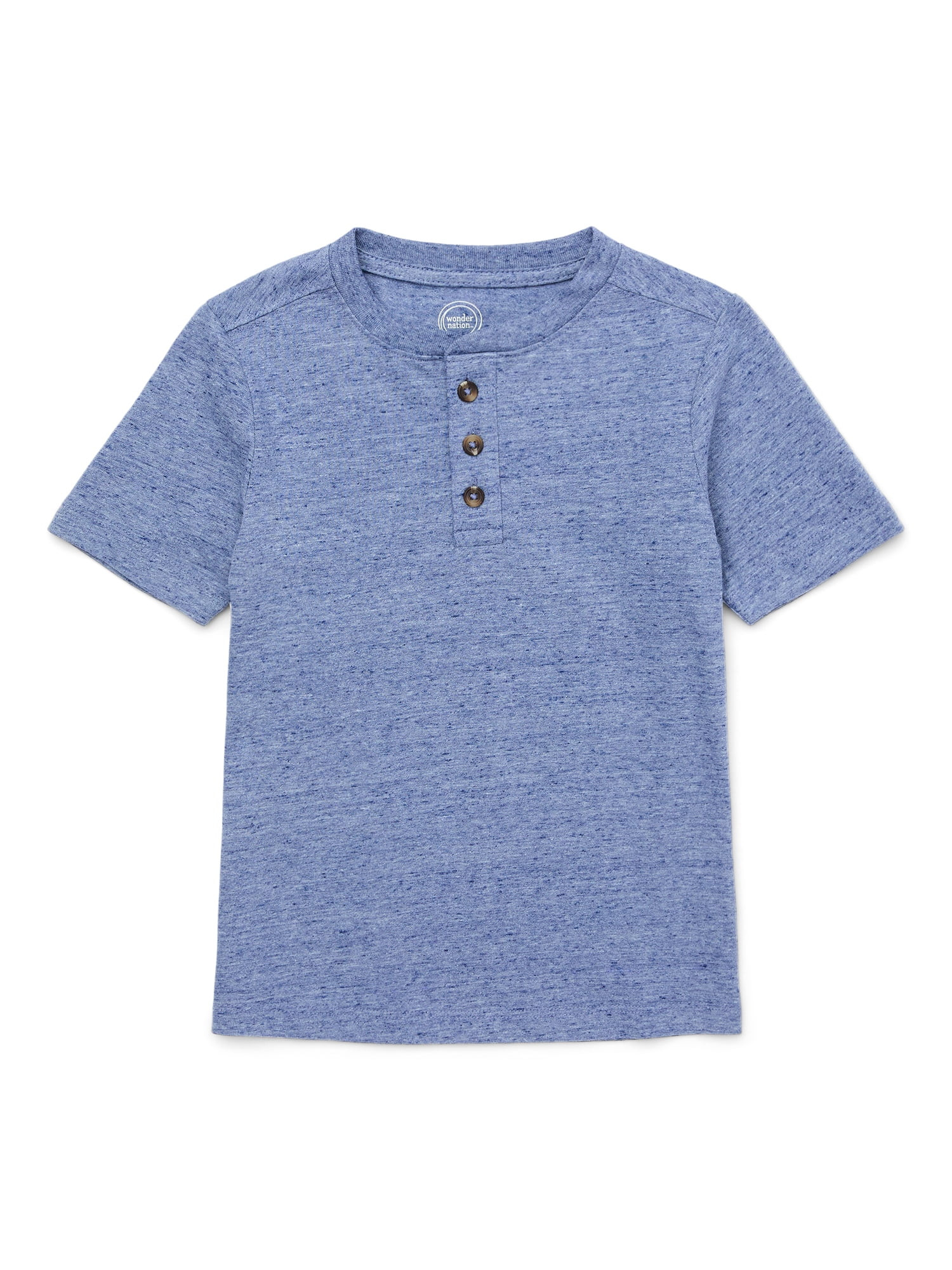Wonder Nation Boys Henley T-Shirt with Short Sleeves, Sizes 4-18 & Husky - Walmart.com | Walmart (US)