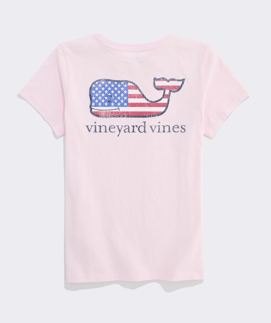 Women's Flag Whale Short-Sleeve Pocket Tee | vineyard vines