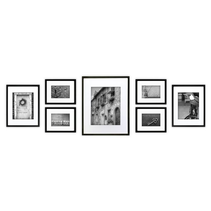 7pc Multi-Size Wall Frame Set Black - Gallery Perfect | Target