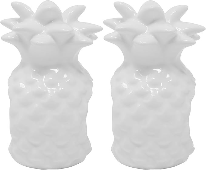 Lilly Pulitzer Ceramic Napkin Rings, Pineapple Table Setting Accessories, White Napkin Holder Rin... | Amazon (US)