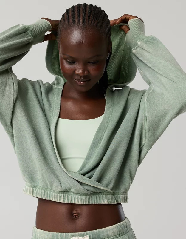 OFFLINE By Aerie Keep It 100 Terry Wrap Hoodie | Aerie