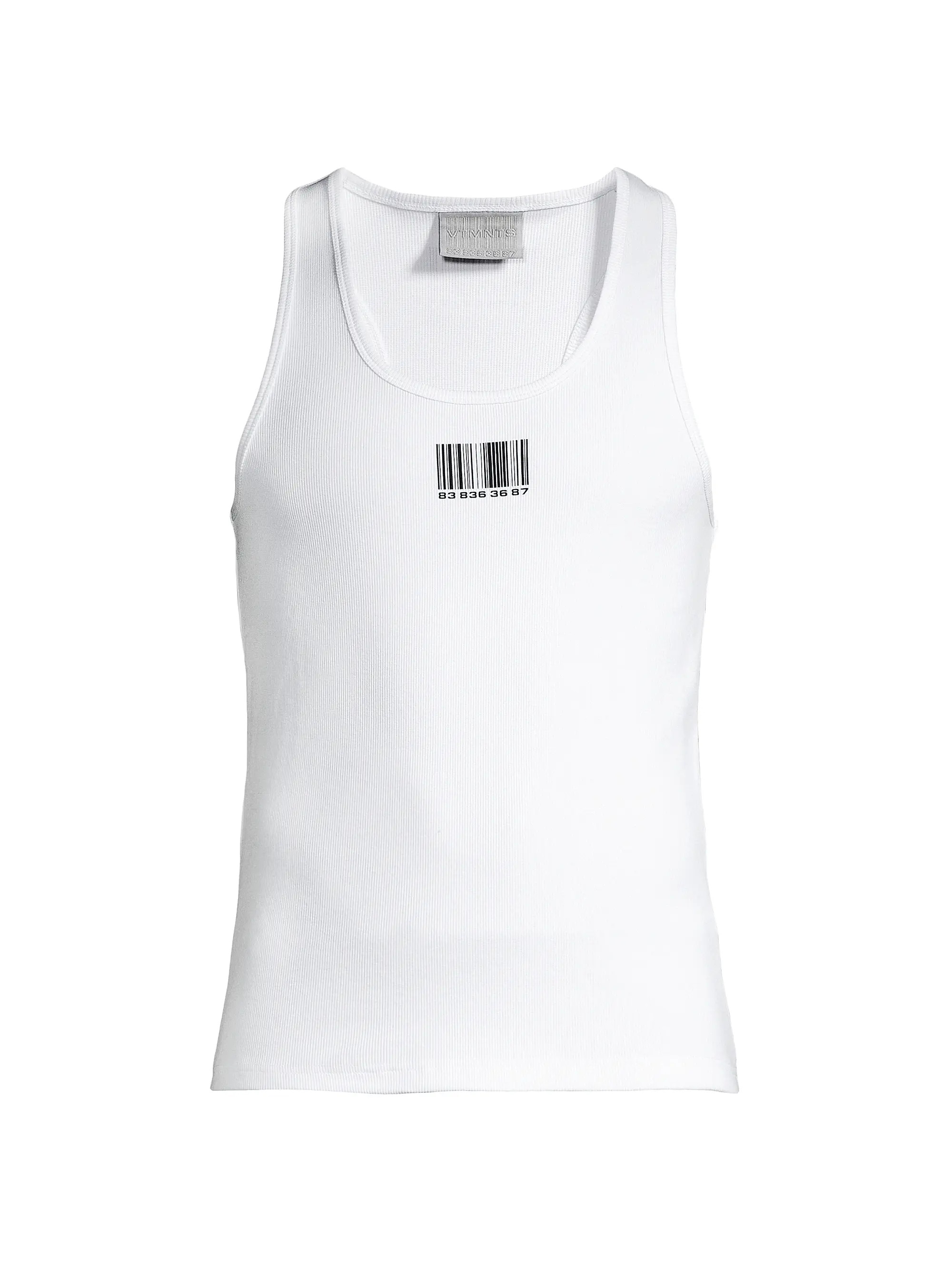 Barcode Cotton Tank Top | Saks Fifth Avenue