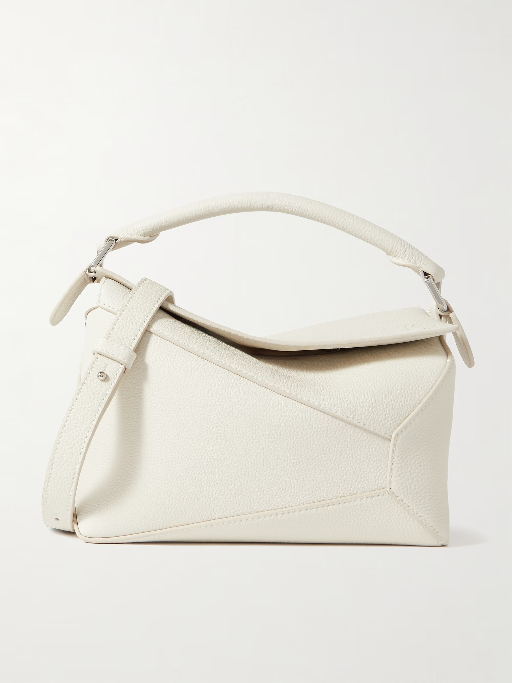 Puzzle Edge small textured-leather shoulder bag | NET-A-PORTER (US)