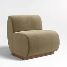 Leandro Hazel Green Single Dining Banquette | Crate & Barrel | Crate & Barrel