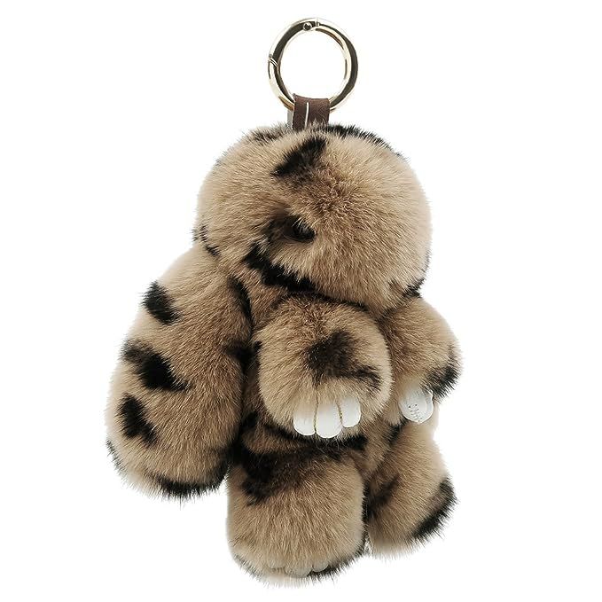 Easter Rabbit Bunny Fur Doll Key Chain for Women Bag Charms Plush Pom Pom Key Ring Cellphone Car ... | Amazon (US)