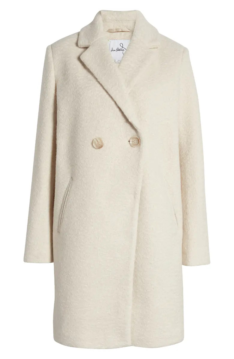 Double Breasted Water Repellent Bouclé Tweed Coat | Nordstrom