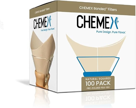Chemex Natural Coffee Filters, Square, 100ct - Exclusive Packaging | Amazon (US)