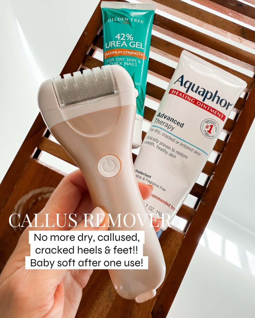 This combo will give you baby soft feet with one use! File first, then follow with the urea gel & aquaphor

#LTKOver40 #LTKBeauty #LTKselfcare