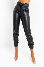 SLIM THICC FAUX LEATHER JOGGER | AKIRA