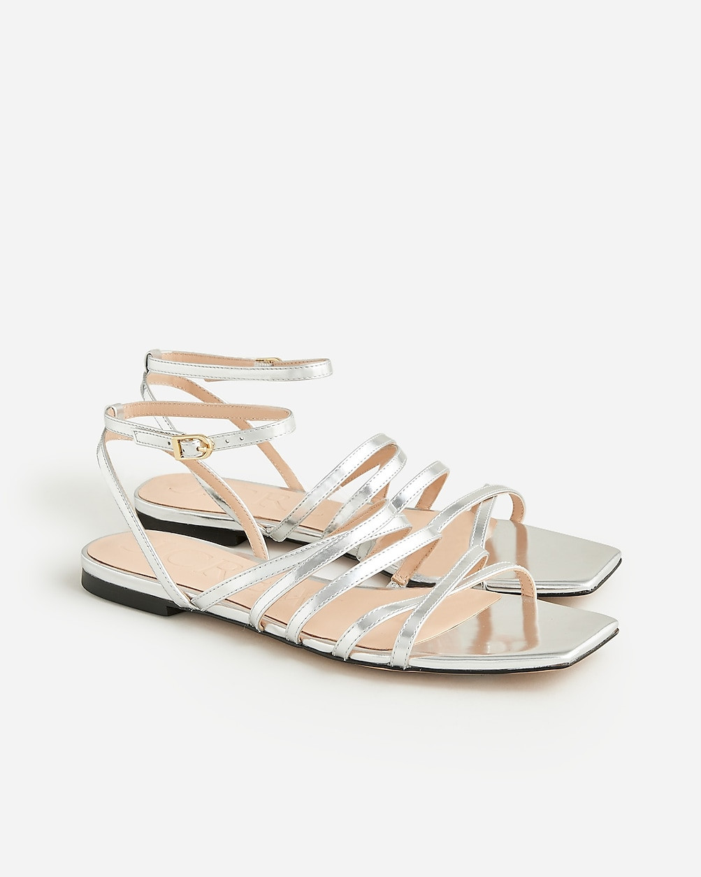 New Capri strappy sandals in metallic leather | J. Crew US
