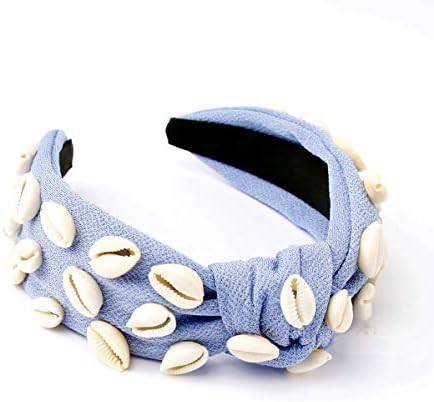 Knotted Shell Headband Natural Knot Heart Shape Hairband Embellished Fashion Holiday Spring Summe... | Amazon (US)
