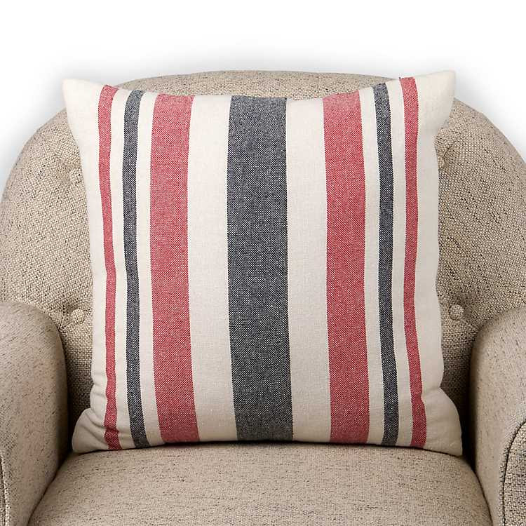 New! Americana Stripe Pillow | Kirklands