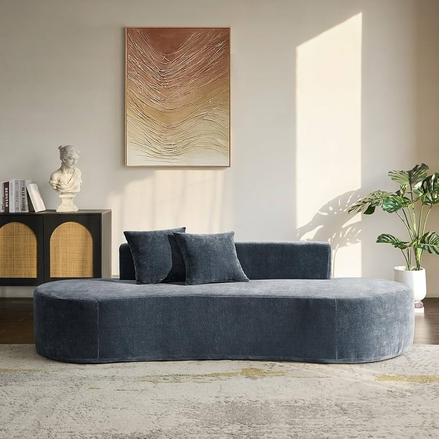 Curved Sofa Couch All Foam Design Frameless, no Assembly Required Female Leader Style Comfy Cloud... | Amazon (US)