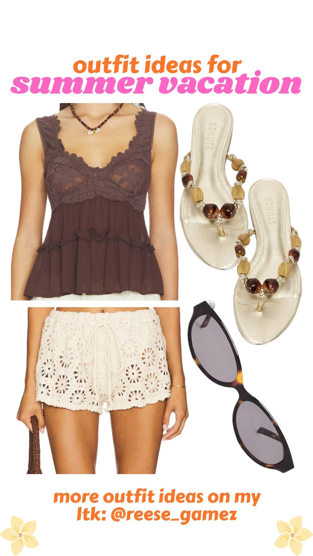 outfits for summer vacation 🩷 tank top, cute top, cute shorts, beach shorts, beach top, sandals, flip flops, sunglasses, vacation outfit, resort outfit, beach outfit

#LTKootd #LTKSeasonal #LTKTravel